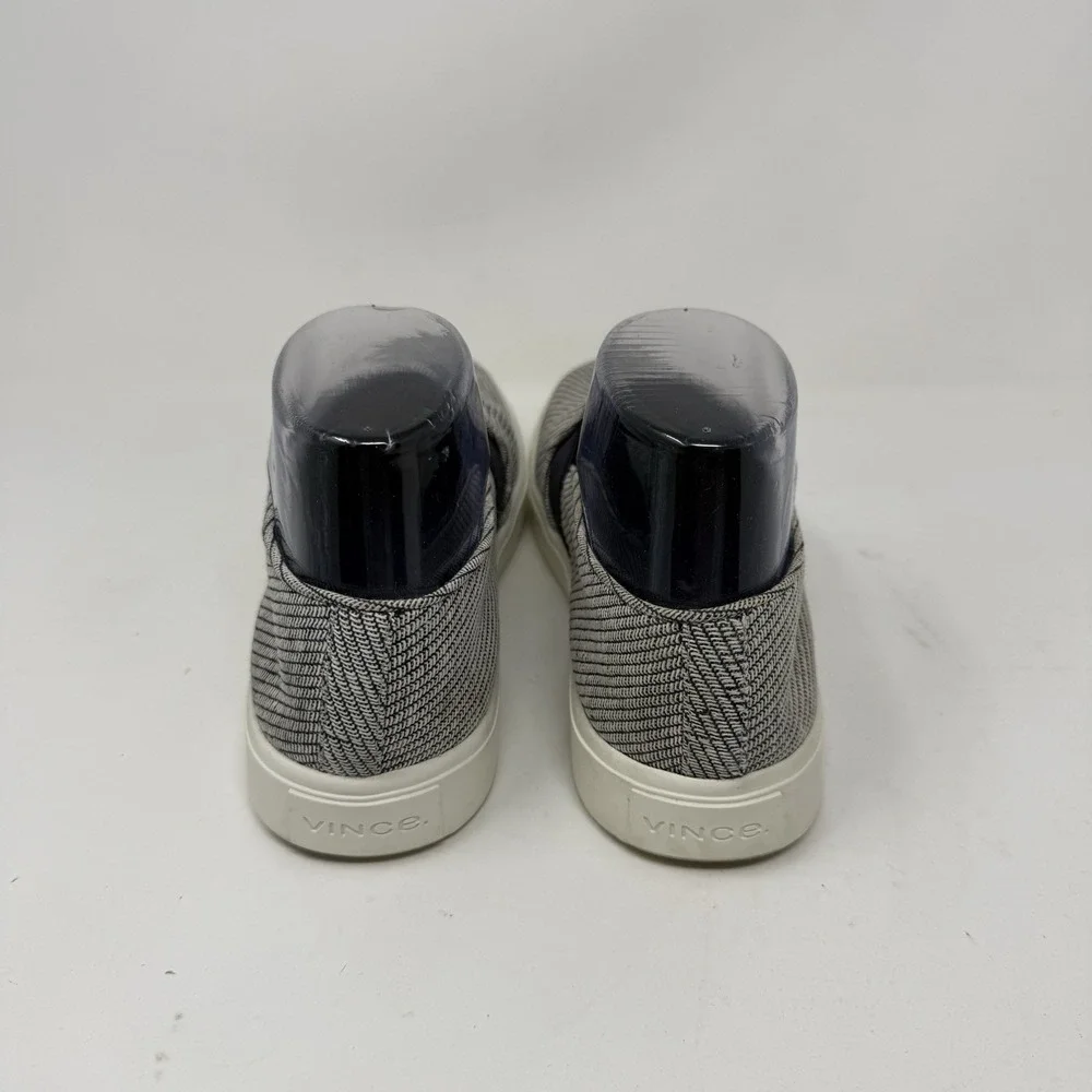 Vince Blair Platform Leather Black Textured Slip-On Women's‎ Sneakers Size 6